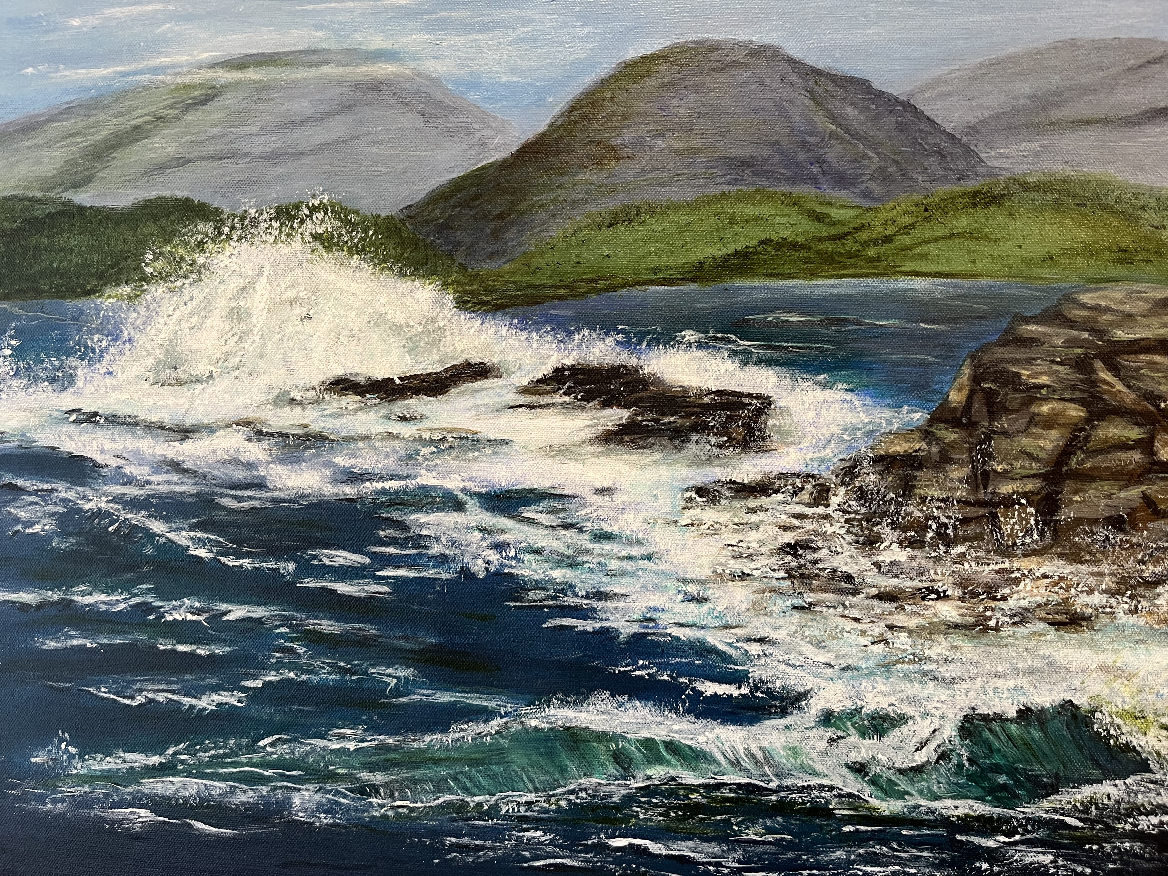 Peeling Cape Roger Curtis acrylic paints